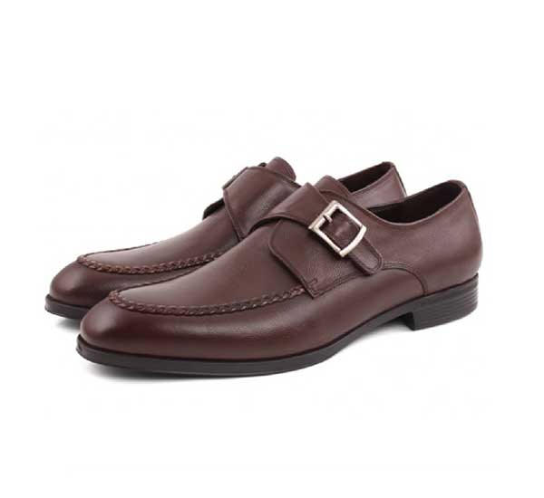 Luxury air Of Shoe Brown Color Single Monk Strap Premium Leather Men ...