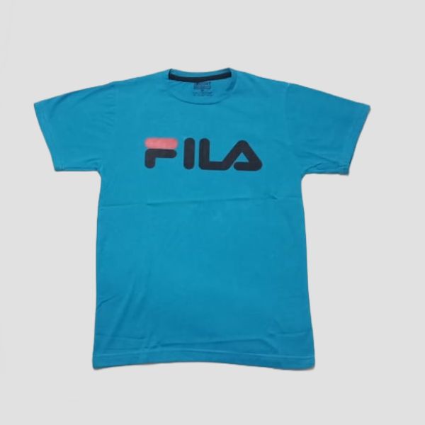 Summer men’s t-shirts | Printed fila sky blue t shirt for mens – Mooka.pk