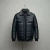 The Arctic Edge Leather Puffer Jacket - Mooka.Pk